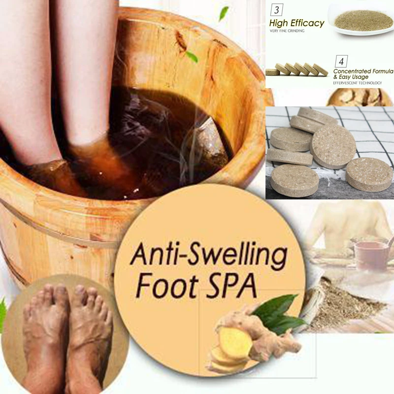 

Anti-Swelling Foot SPA ginger herbal extracts Ginger Foot Soak effervescent tablets foot care drop shipping