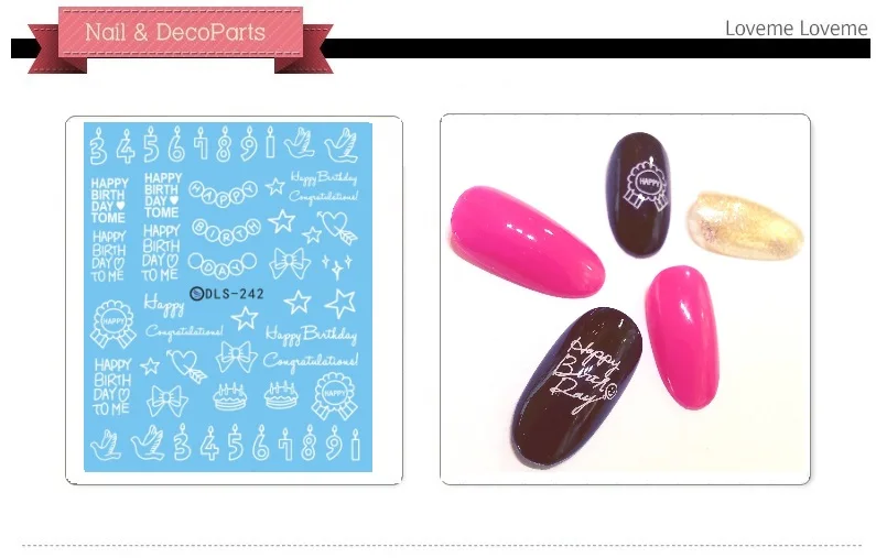 5 листов 3D наклейки для ногтей смешанные цветные дизайнерские наклейки для ногтей Переводные картинки корейский женский макияж водные тату Маникюр Инструмент DLS229-242 - Цвет: DLS242 5sheet
