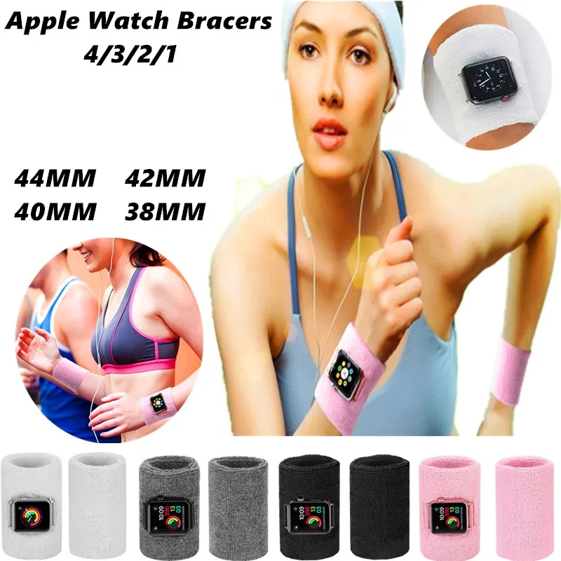 

Sport loop Bracers Strap For Apple watch band 4 44/40mm Running Fitness Wristband Bracelet Accessories For Iwatch 3/2/1 38/42mm