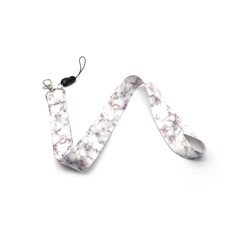 

Marble Lanyard Teacher Lobster Clasp ID Holder Watercolor Lanyards Mobile Phone Badge Holder Hang Rope Lariat Key Holder S22