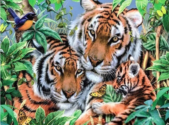 

Full circular DIY Diamond Painting Animals Tiger Diamond Embroidery Cross Stitch Diamond Rhinestone Home Decor