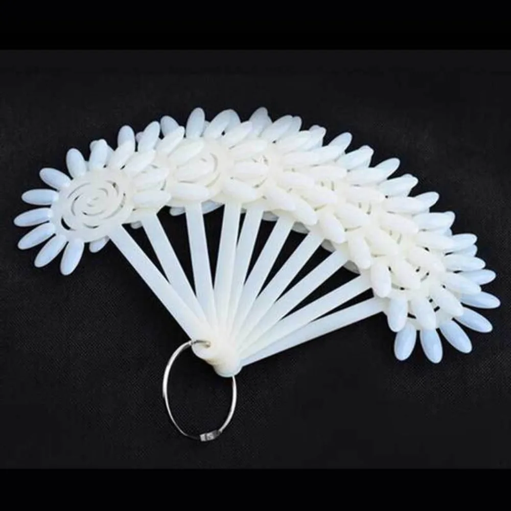 

120 Tips Natural White False Nail Art Design Display Rosette Board Fan Practice Wheel Board Color Chart Plate DIY Nail Tools