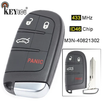 Keyforkess 433MHz ID46 Chip M3N-40821302 sostituzione 4 pulsanti Smart Remote Key Fob per Chrysler 200 Dodge Charger Challenger Dart
