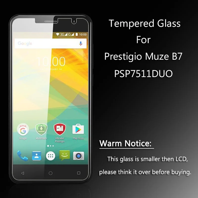 Jonsnow для Prestigio Muze B7 Экран протектор Закаленное Стекло 2 5 9 H Защитная пленка PSP7511DUO