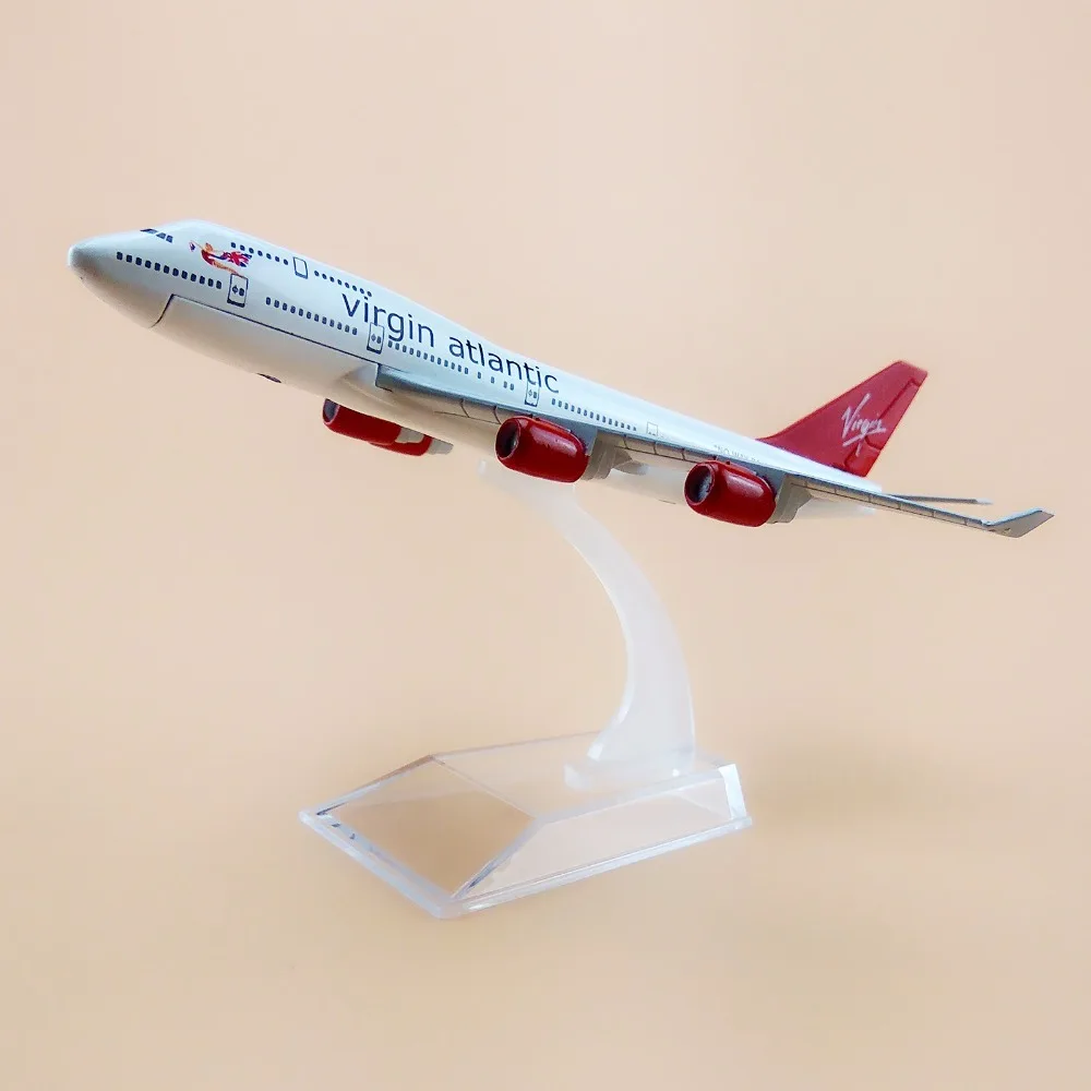 16 см с металлическими заклепками; туфли-лодочки Air British Virgin Atlantic Airways Boeing 747 400 B747 самолет модель самолета Модель w Стенд самолетов