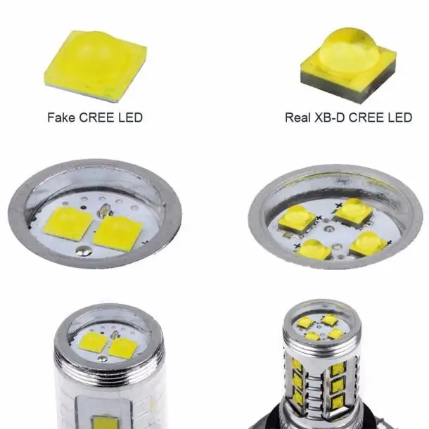 2 X 80W White H4 9003 HB2 LED Fog Light Bulb 1500LM High (6)