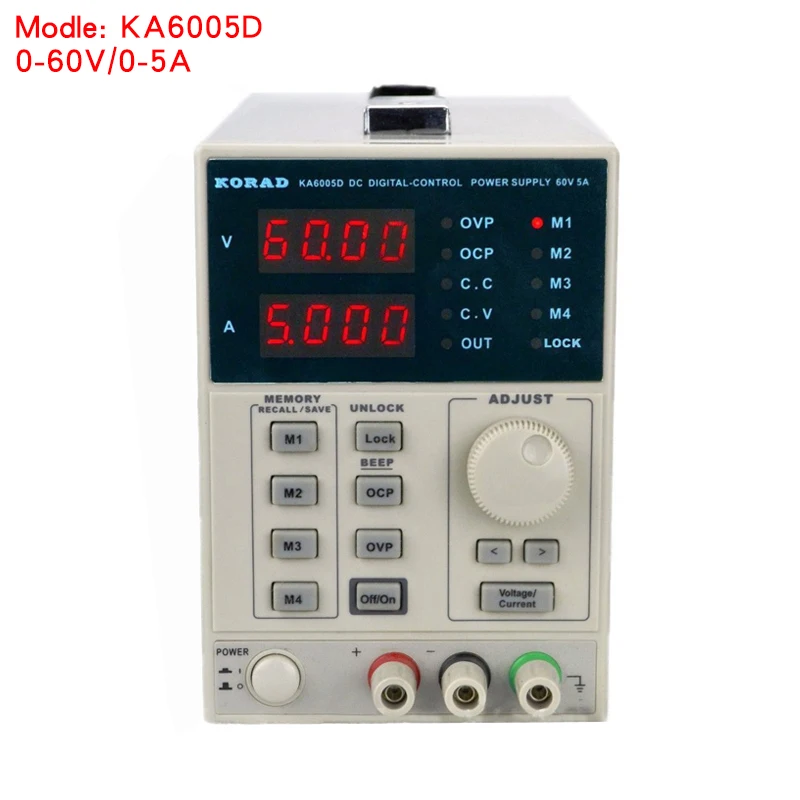 

KORAD KA6005D 0-60V 0-5A 220V High Precision The Lab programmable Adjustable Digital Regulated power supply DC Power Supply