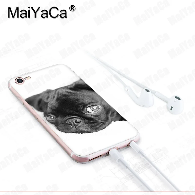 Чехол MaiYaCa для iphone 7 6 X черный прозрачный чехол iPhone 8 6S Plus 5 5S SE 5C XS XR|Чехлы-накладки| |