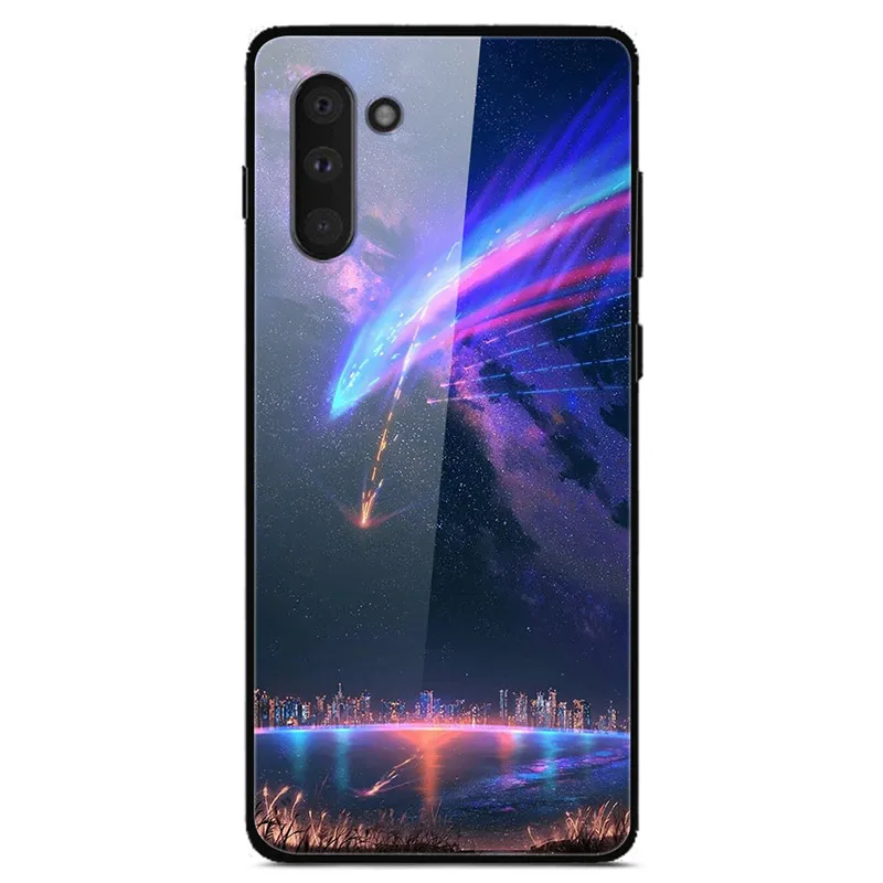 For Samsung Galaxy Note 10 Case Glass Hard Back Cover For Samsung Note 10 Pro Tempered Soft Bumper Cover For Samsung Note10 Pro