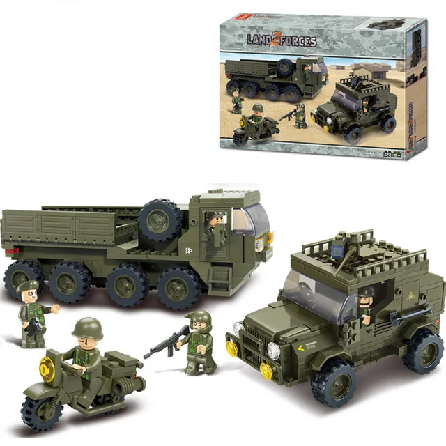 $US $29.59  SLPF Assembled Plastic Building Blocks Legoings Toys Army Troops Military Model Children Educationa