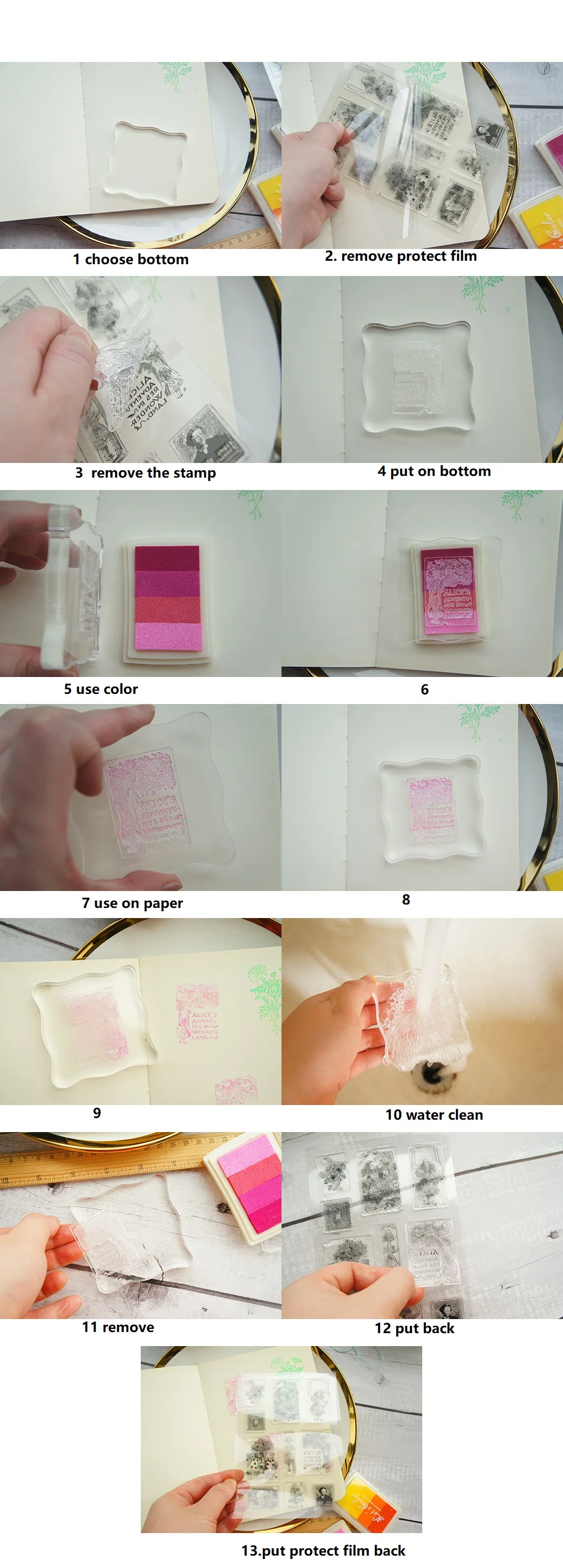 Fairy tale Alice story design clear transparent stamp silicone stamps as scrapbooking decoration DIY card paper gift use clear stamps,clear rubber stamps