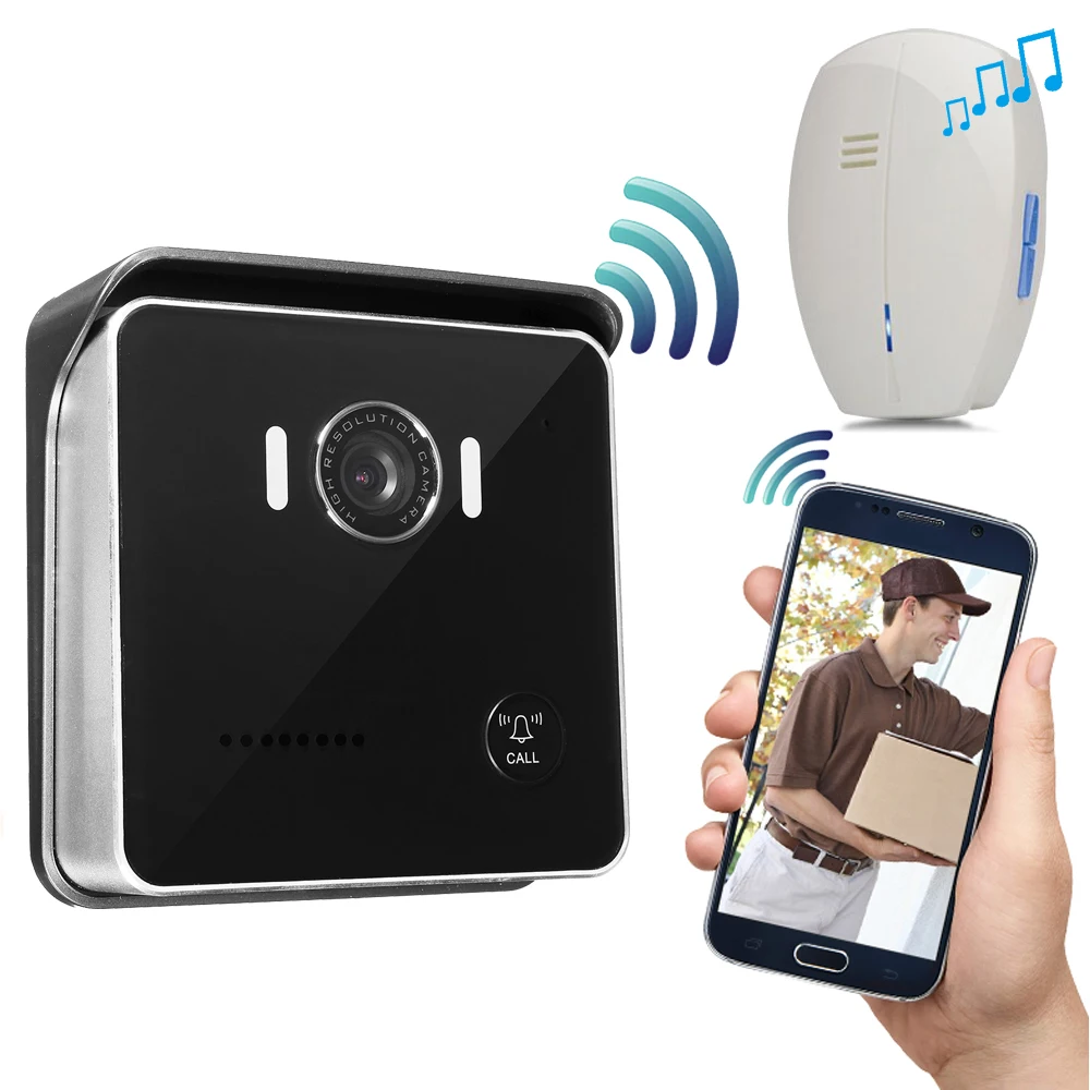 

CUSAM WIFI Smart Video Doorbell Intercom Wireless Door Phone Bell 720P Camera IR Vision Motion Sensor Alarm Unlock Two Way Audio