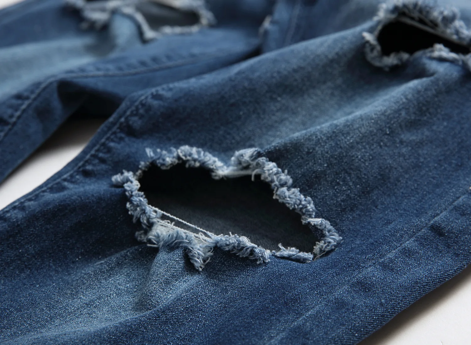 HMILY Новая мода для мужчин s рваные байкерские джинсы бренд Slim Fit узкие отверстие повседневное хлопок молния плюс джинсовые штаны
