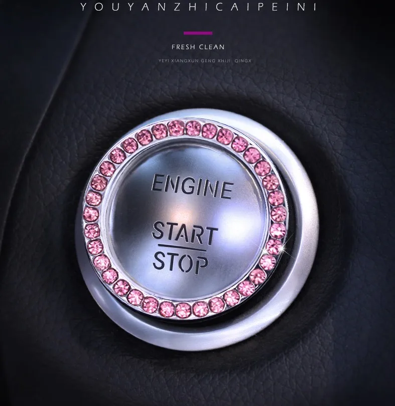 

One button to start decorative stickers car fashion creative decorations car start button ladies supplies car interior decorativ
