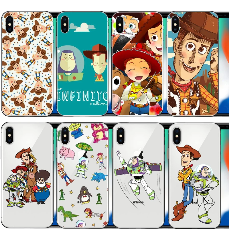 Корея мультфильм История игрушек три глаза силиконовый чехол для iphone 4S 5C 6 6S 7 8 Plus