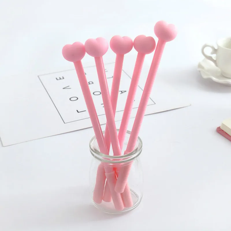 

36pcs Cute Soft Girl Signature Pen Love Neutral Pen Creative Maiden Heart Student Pen Learning for School Wholesale Kawaii Gifts