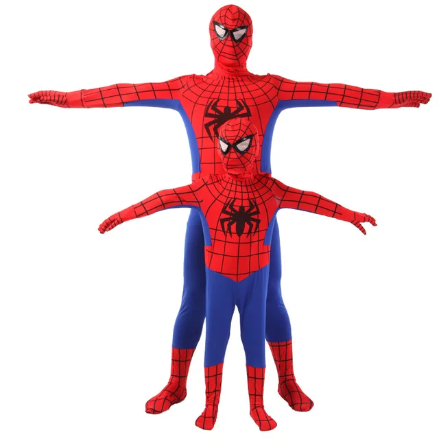 Halloween Red Spiderman Costume Spider Man Suit Costumes Adults Kids
