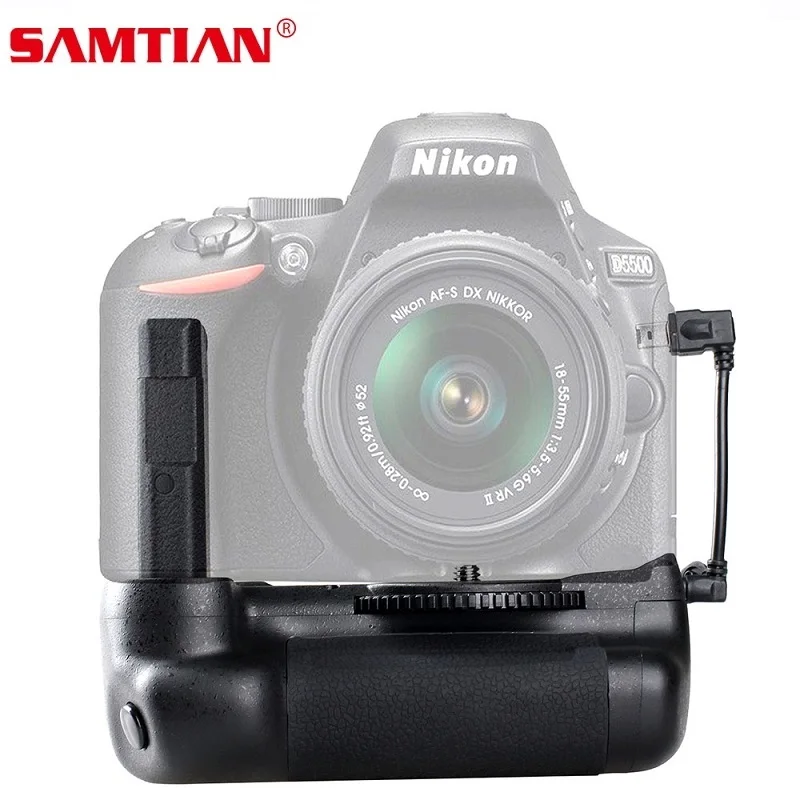 SAMTIAN Вертикальная Батарейная ручка держатель для Nikon D5500 D5600 батарея камеры dslr ручка работает с EN-EL14a батареей