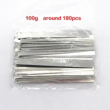 Conector de batería de iones de litio, 100g, 180 Uds., 100x7MM, 0,1mm, 18650 32650, niquelado, hoja de acero, tira de soldadura artesanal