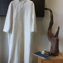 Новое поступление high end хлопок жаккард пульсация Улучшенная стихарь шить свободное платье Женская одежда 18061-5