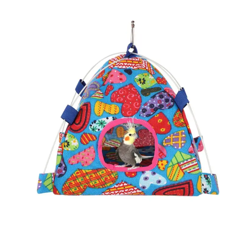 Pet Multi Shapes Optional Canvas Hammock for Small Animals Bird Hanging Tent Nest Window Viewing Bird House