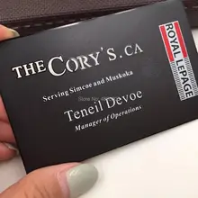 Высококачественная роскошная черная металлическая Именная Карта производства