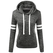 Sweatshirts Winter Women Hoodies Warm Women's Stripe Long Sleeve Hooded Pocket Pullover Tops Sweatshirt цена Sweatshirts Winter Women Hoodies Warm Women's Stripe Long Sleeve Hooded Pocket Pullover Tops Sweatshirt цены онлайн