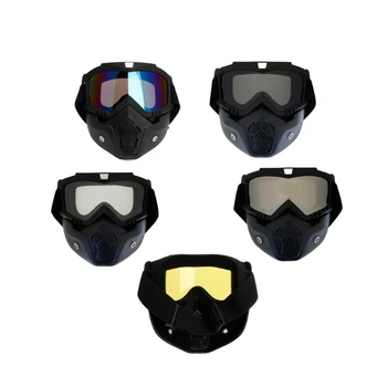 

New Motocross Goggles Dust Mask Face Glasses With Detachable Motorcycle Glasses Cool