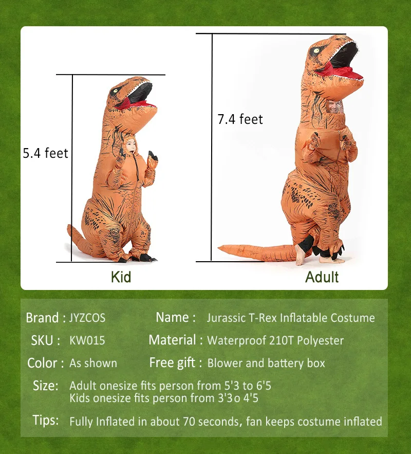 t rex inflatable costume