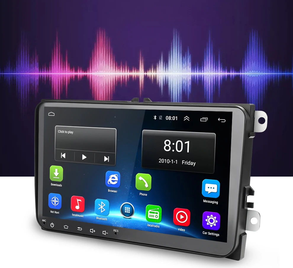 Discount 2Din 2G(RAM)+32G(ROM) Android car radio 6.0 GPS Navigation Car Autoradio Player For Skoda SEAT Passat Volkswagen Wifi Bluetooth 22