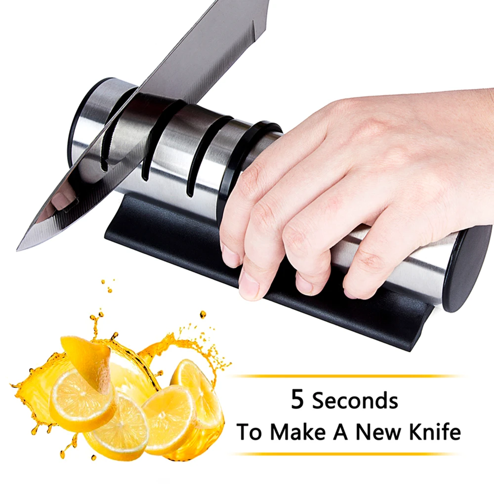 1PC 3 Stages Professional Knife Sharpener Kitchen Sharpening Stone