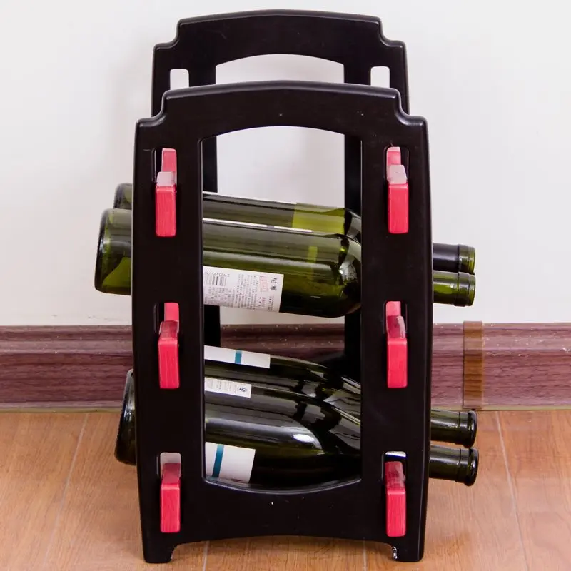 Folding Bamboo Wine Rack Floor Mount 18 Bottle Holder Bar/Home Decor Wine Beer Display Storage Shelf Wine Accesories L3120