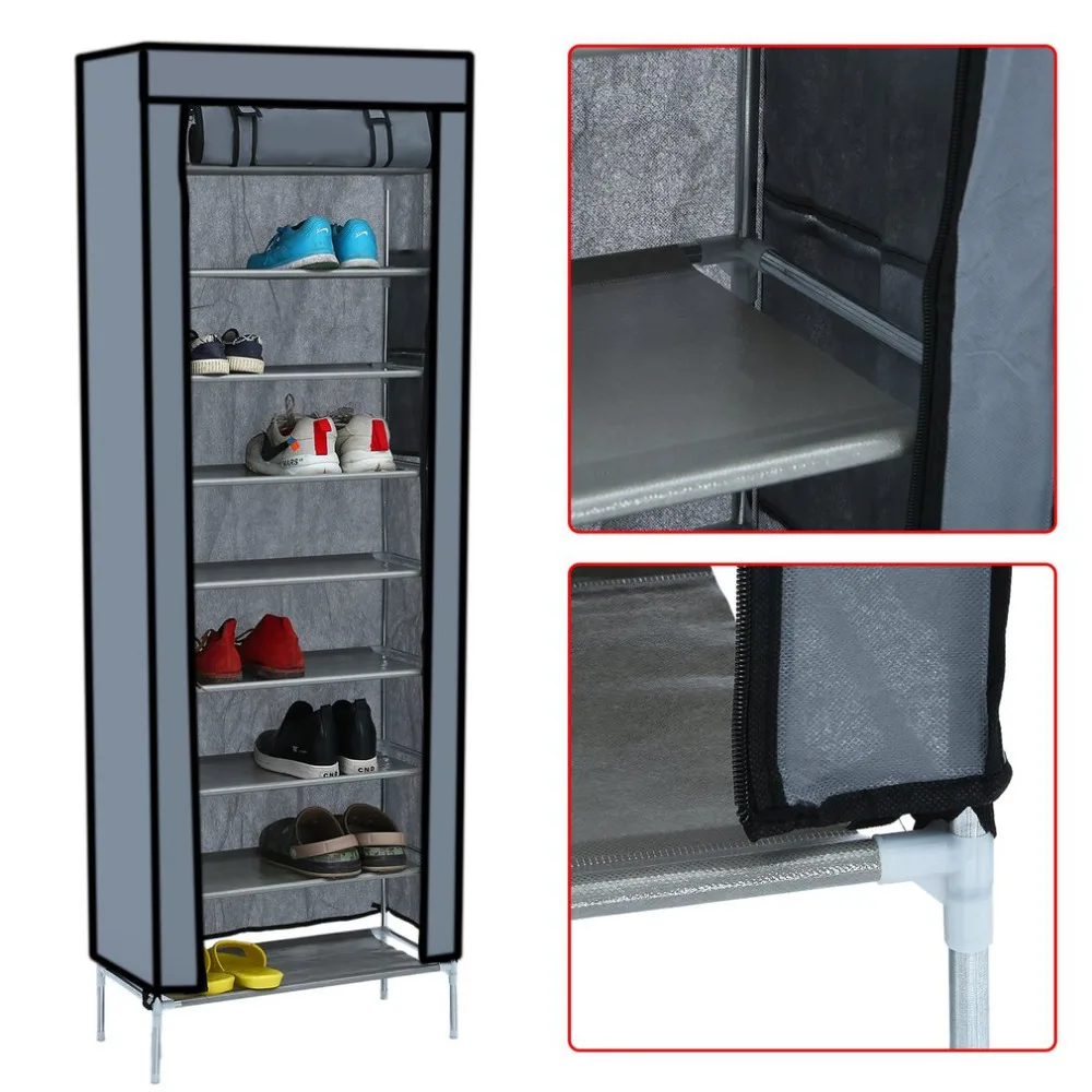 Newest Nonwoven Fabric Home Shoes Organizer Durable Shoe Rack Space Saving Storage Shelf Portable Home Accessories