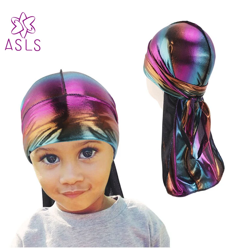 Children's Laser Long-tailed Pirate Cap Baby Turban Hat Hip-Hop Cap Bandana Turban Headwear boys Hair accessories Children's Laser Long-tailed Pirate Cap Baby Turban Hat Hip-Hop Cap Bandana Turban Headwear boys Hair accessories