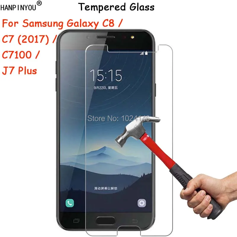 

For Samsung Galaxy C8 C7 (2017) C7100 J7 Plus Clear Tempered Glass Screen Protector Ultra Thin Explosion-proof Protective Film