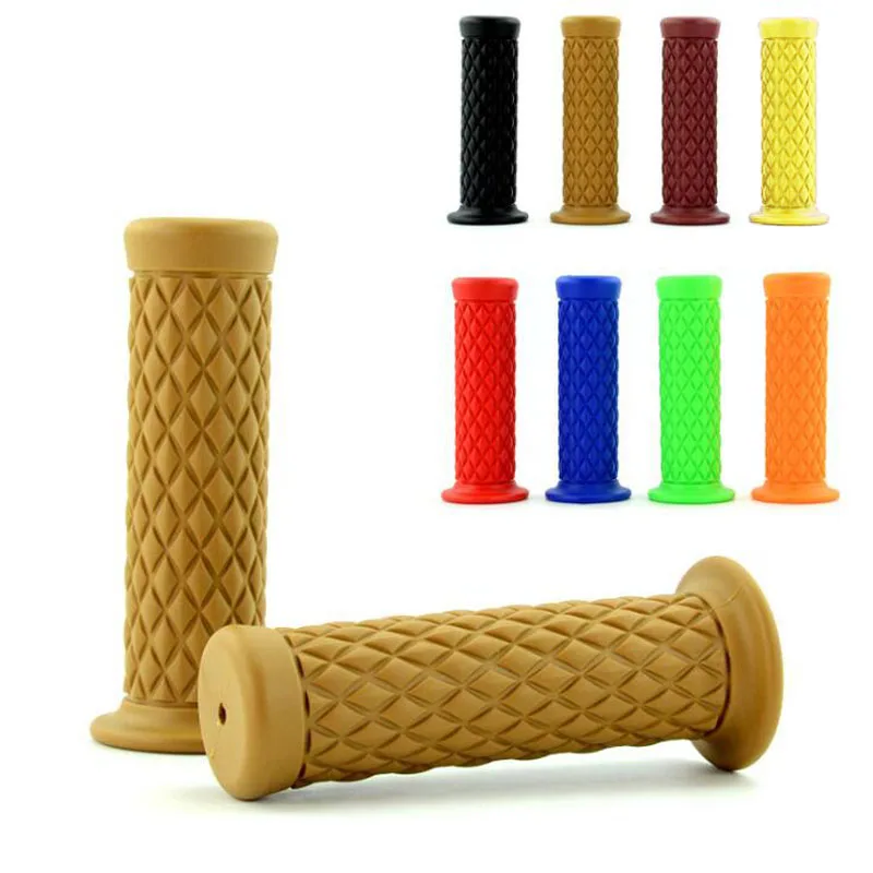 

Retro Diamond Non-Slip Rubber Handlebar Hand Grip for 7/8" 22mm Motorcycle Dirt Bike Scooter ATV Harley Cafe Racer CG125