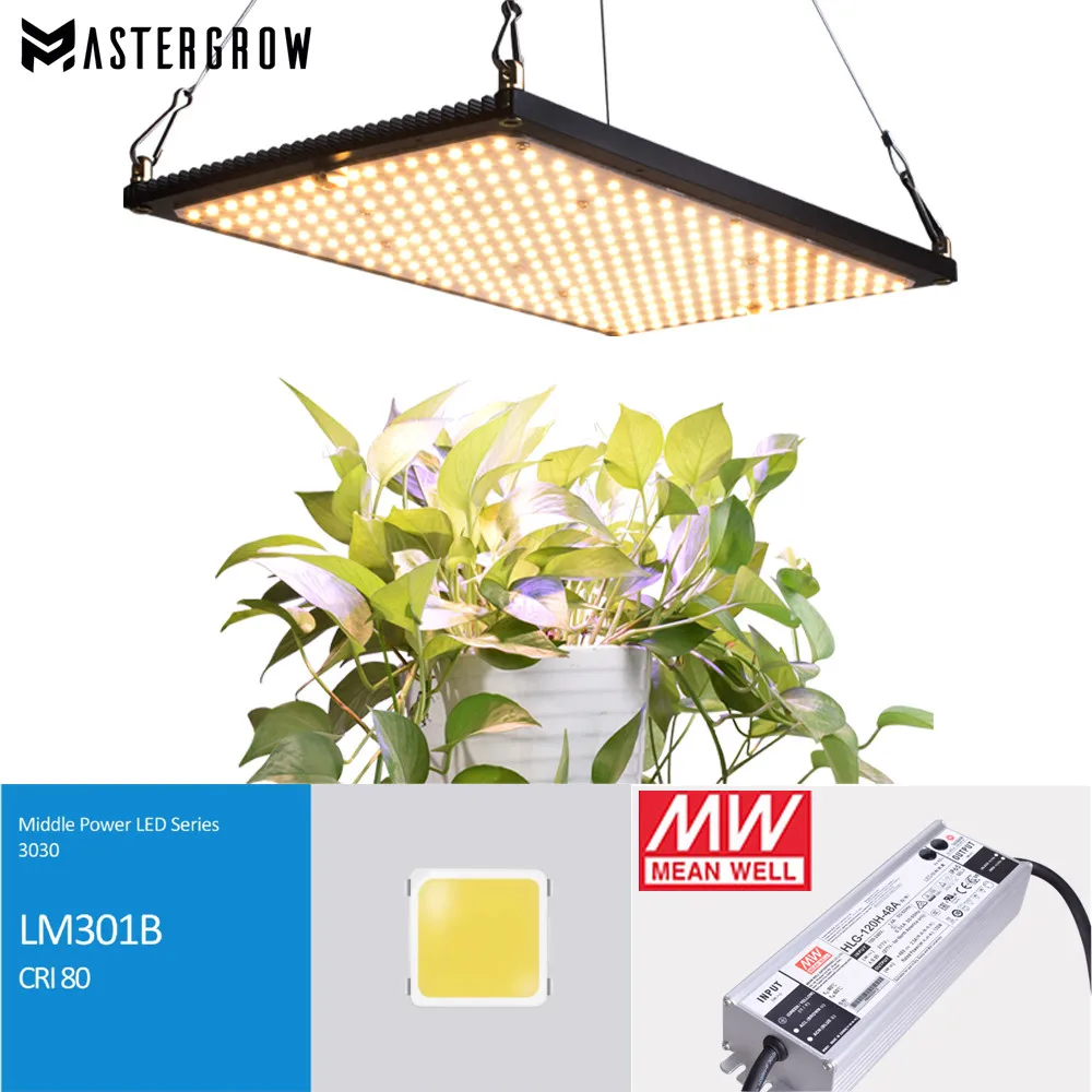 

Full spectrum 240W led grow light quantum board 288Pcs 3000K LM301B samsung Chip 660nm Red Veg/Bloom state with Meanwell driver