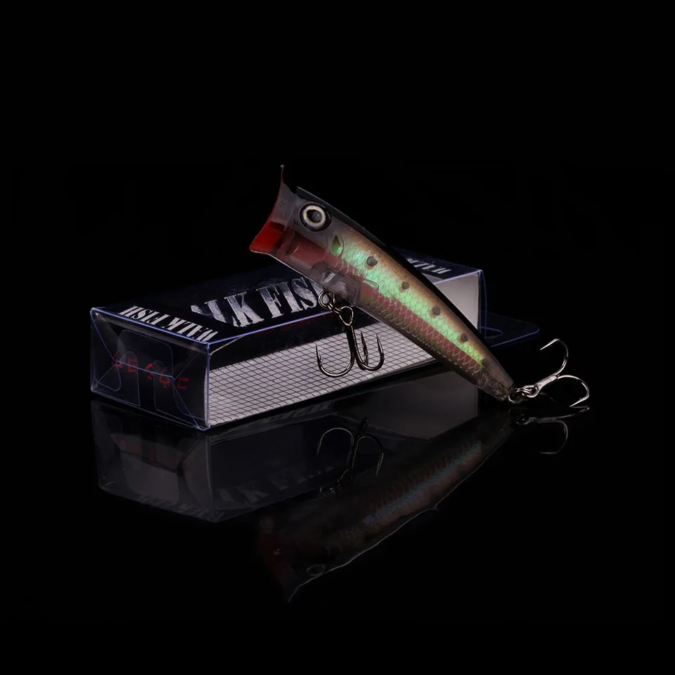 

WALK FISH 1PCS Topwater Popper Fishing Lure 75mm 10g Hard Bait Fishing Lure Wobblers Long Casting Bait Pesca