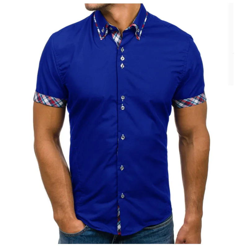 PY12 RUIKE мужская с короткими рукавами Повседневная рубашка Camisa Masculina Размер XXXL