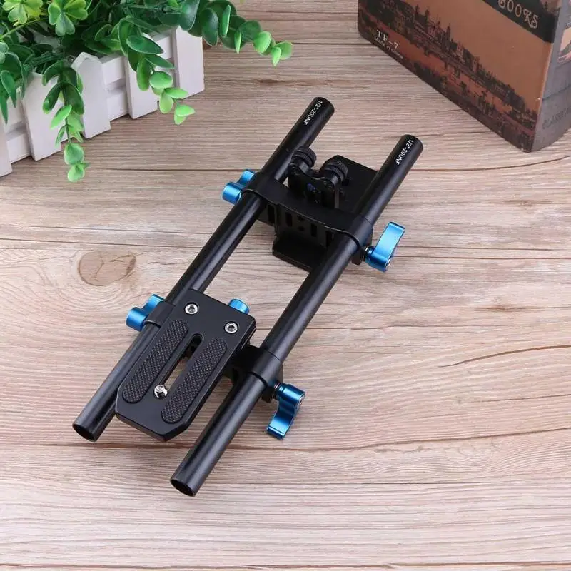 Universal Aluminium Alloy Rail System SLR Camera DV Slider Track Video Stabilizer Rail Track with 1/4 3/8 Screw Mount Adapter