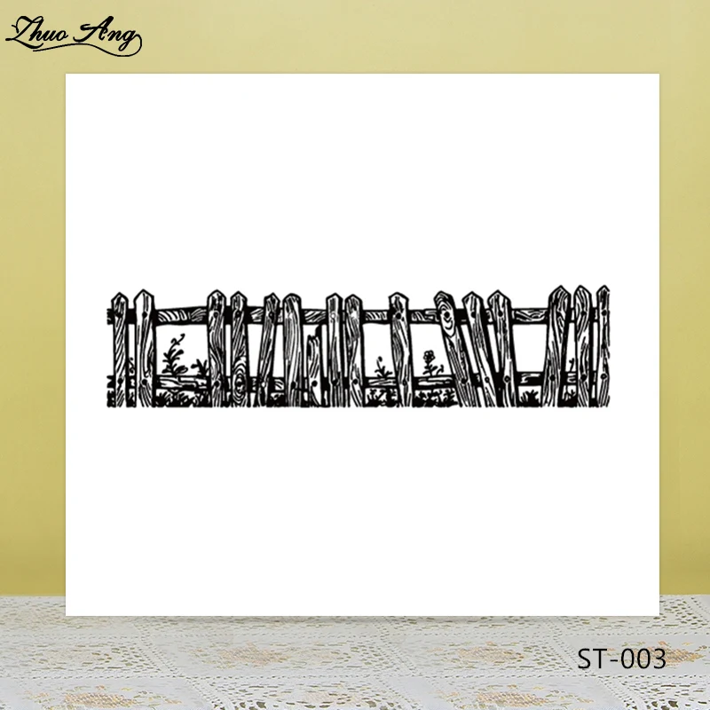 

ZhuoAng Wooden railing Clear Stamp/Seal for DIY Scrapbooking/Photo Album Decorative Card Making Clear Stamps