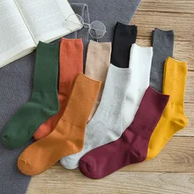 Calcetines informales de algodón para mujer, calcetín Harajuku colorido retro de alta calidad, moda de otoño