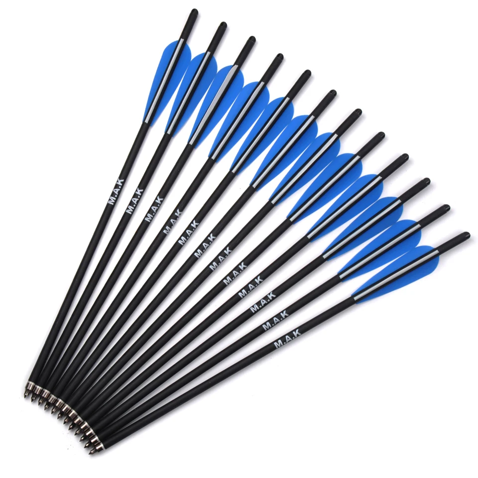 Billig 17 20 22 zoll Armbrust Pfeile Carbon Pfeil mit 125 Korn Pfeil Köpfe für Bogenschießen