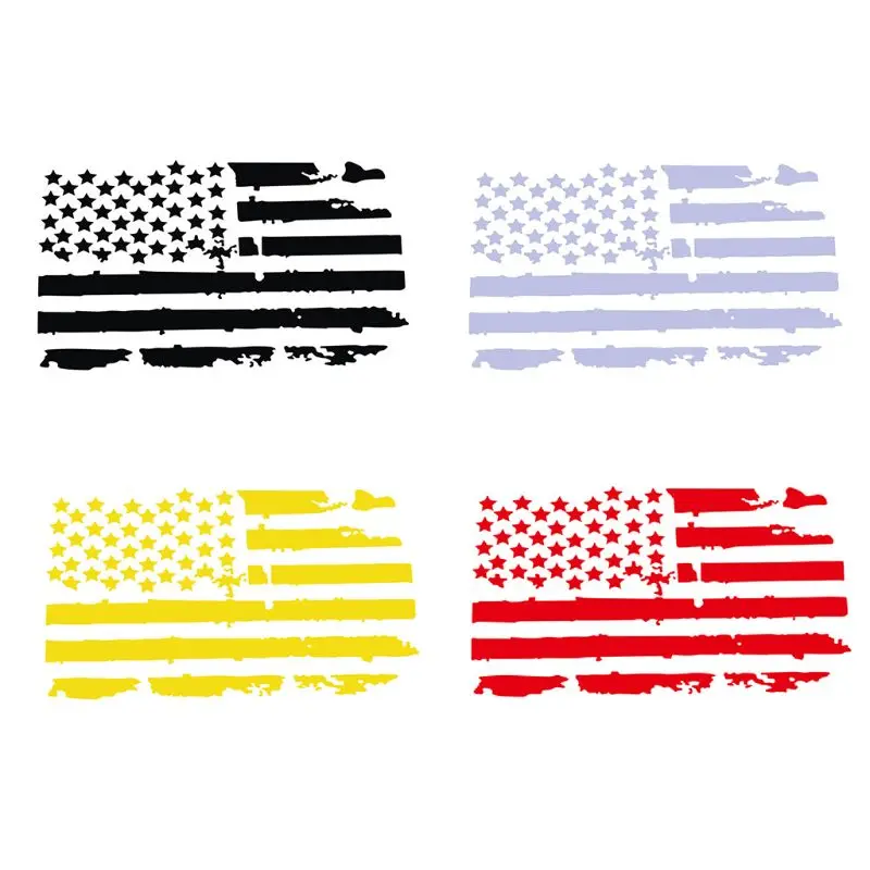 

2 Sizes Car Exterior Hood Stickers USA Flag Decal Vinyl For Jeep Wrangler Durable Auto Decoration Sticker Car Accessories