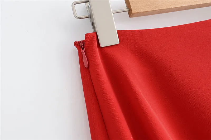 Новый сексуальный Тюль Для женщин-s Красный Повседневная юбка в складку Винтаж Высокая Талия Лето шифон плиссированные Faldas Mujer Moda