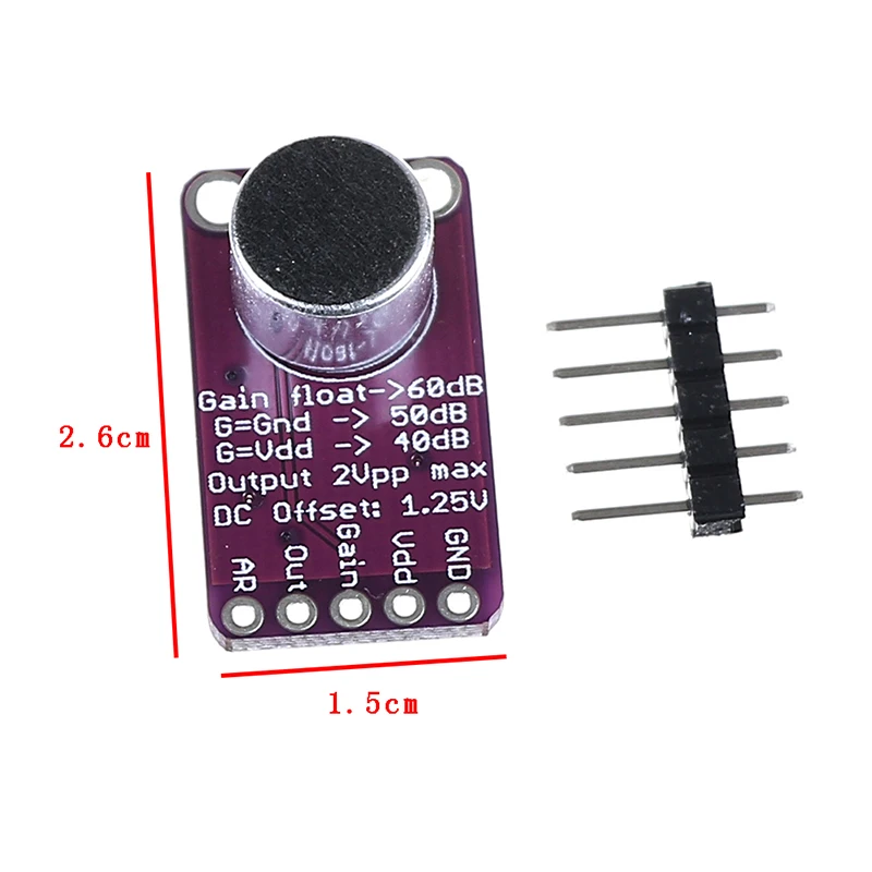 

1pc MAX9814 Microphone AGC Amplifier Board Module Auto Gain Control For Arduino Programmable Attack And Release Ratio Low