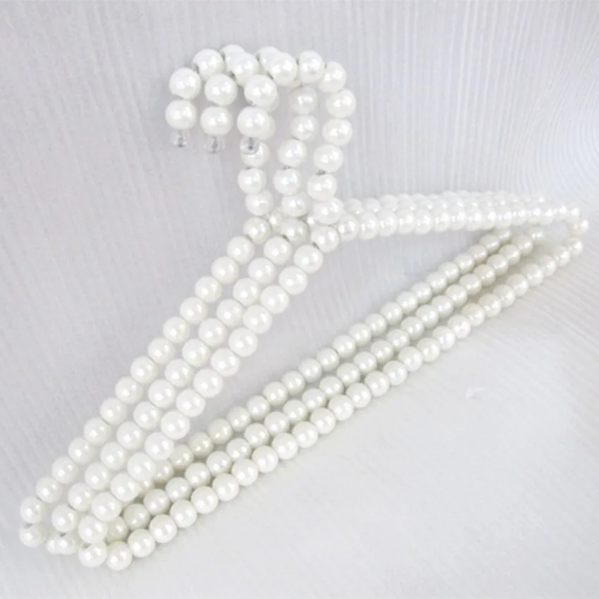 10 pcs 20cm width white pearl clothes hangers large hangers for fashion