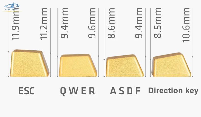 [HFSECURITY] Механическая клавишная Заглушка с металлической подсветкой Вишневый Крест оси использовать алюминиевый сплав ESC QWERASDF ключ заглушки