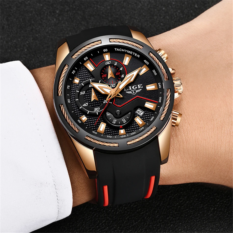 da marca superior multi-função dial sports watch
