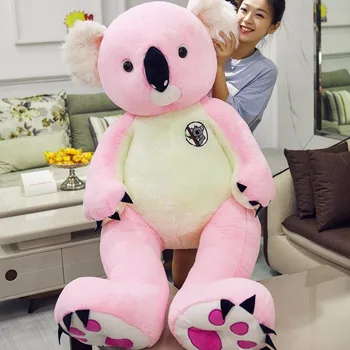 

stuffed fillings toy huge 140cm cartoon koala plush toy pink koala soft doll hugging pillow Christmas gift s2730